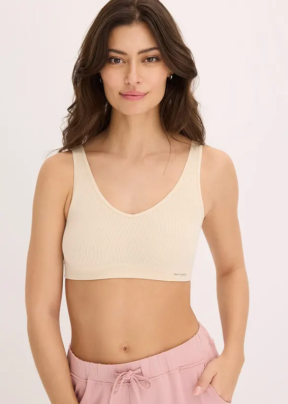 Feel Comfort seamless bralette, geribd, bonprix