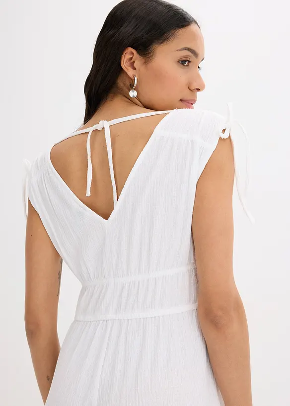 Jumpsuit van gestructureerde crêpe, bonprix