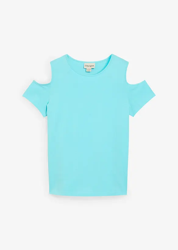 Cold shoulder shirt van biologisch katoen, bonprix