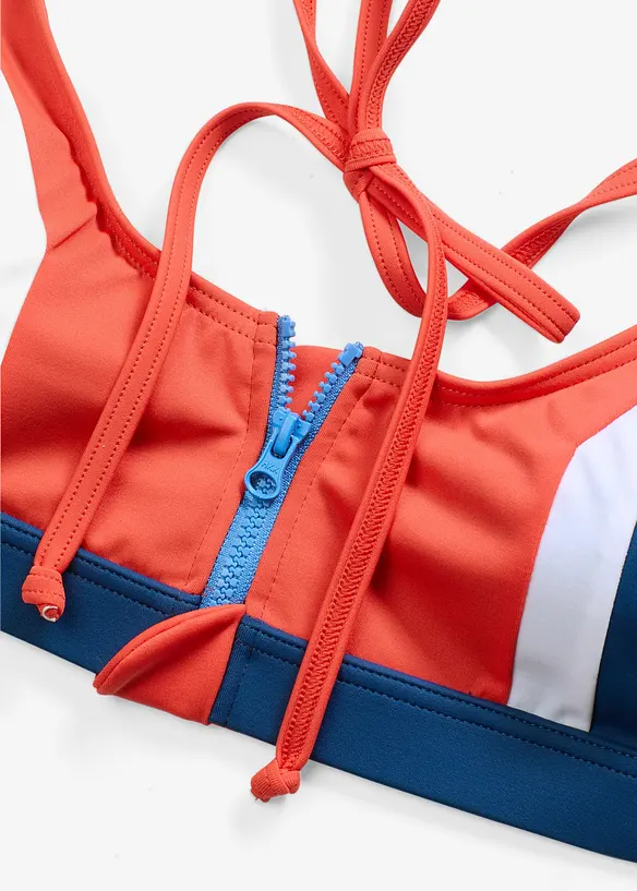 Halter bikini met ritssluiting (2-dlg. set), bonprix