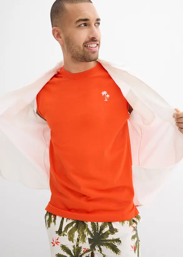 Mouwloze sweater van puur katoen, bonprix
