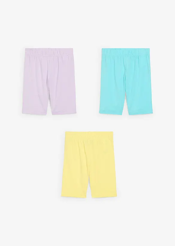 Biker short in een elastische katoenmix (set van 3), bonprix