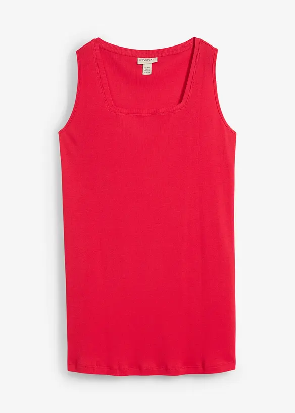 Longtop van katoen met carréhals, bonprix