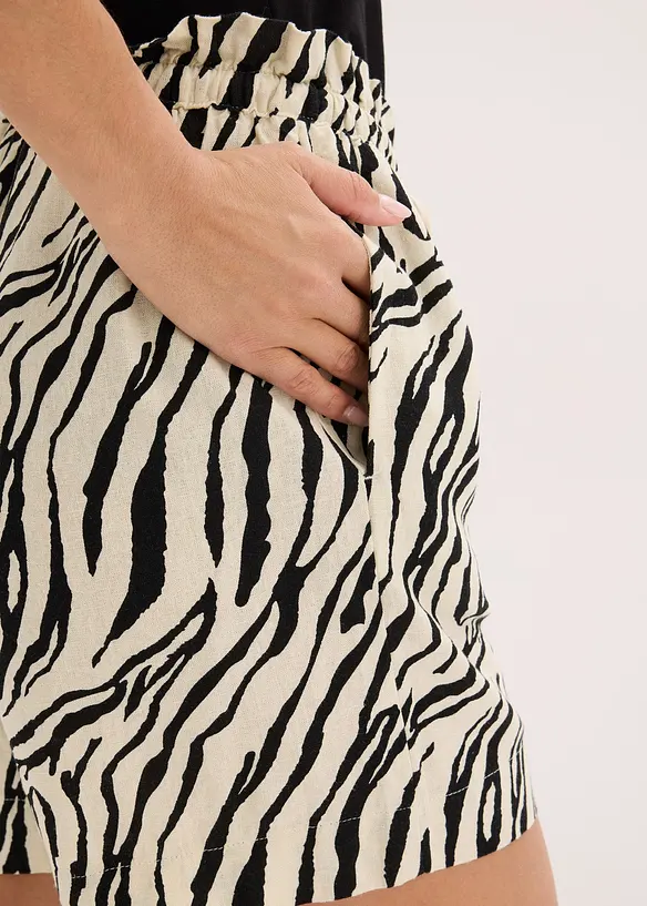 Paperbag short met strikkoordjes, bonprix