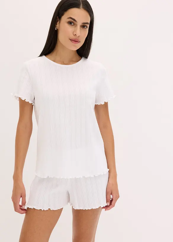 Shortama van Ppointelle jersey, bonprix