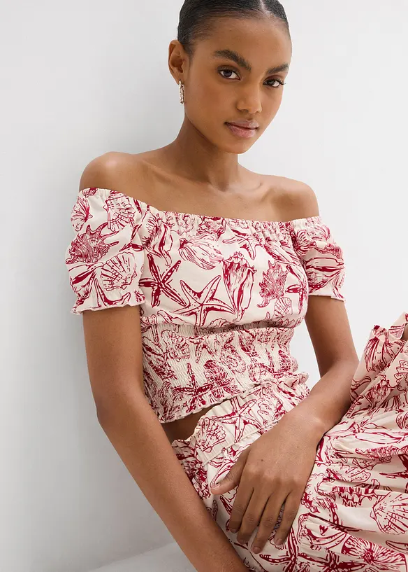 Carmen blouse van katoen, bonprix