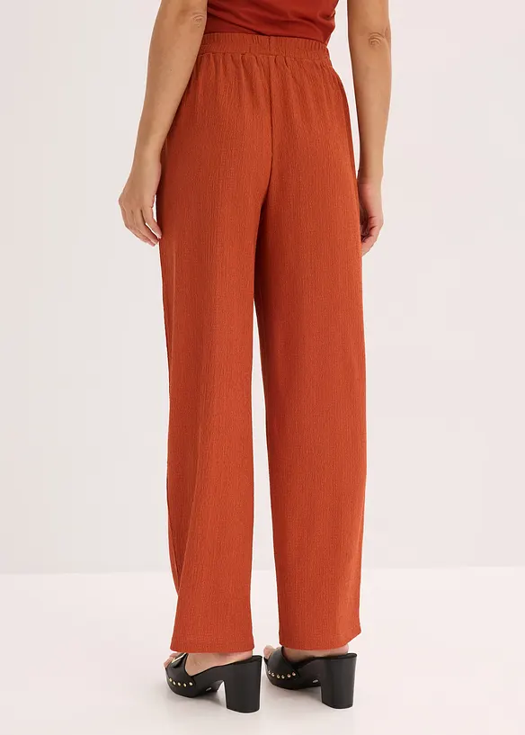 Jersey broek van crèpe, bonprix