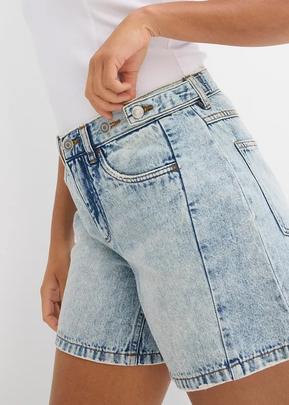 Jeans short mid waist, low stretch, bonprix