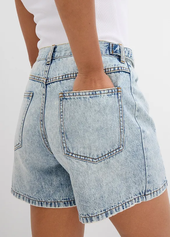 Jeans short mid waist, low stretch, bonprix