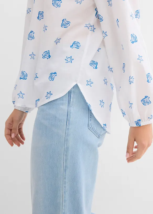 Oversized blouse van puur katoen, bonprix