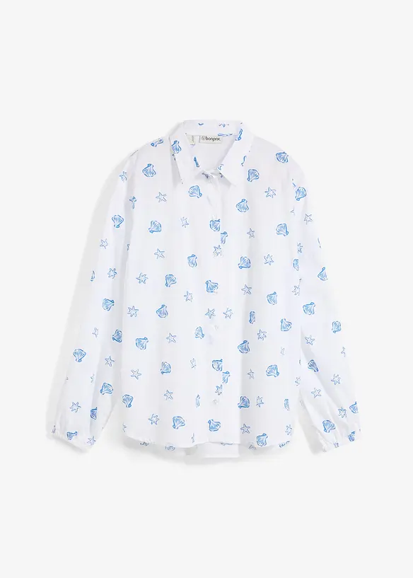 Oversized blouse van puur katoen, bonprix