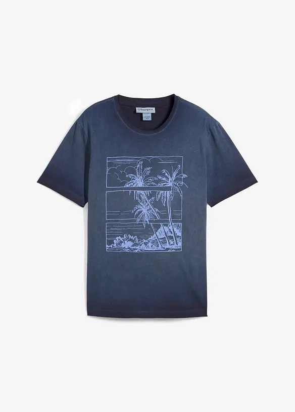 T-shirt in een verwassen look van biologisch katoen, bonprix