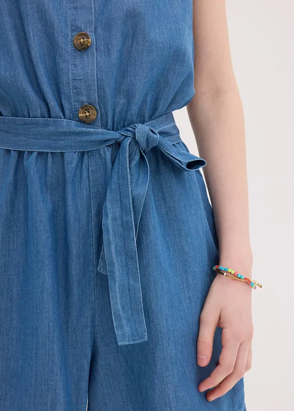 Jeans jumpsuit van soepel katoen, bonprix