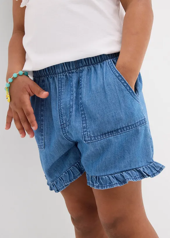 Denim short van soepel katoen, bonprix