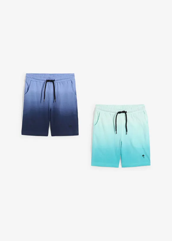 Sweat bermuda van katoen (set van 2), bonprix