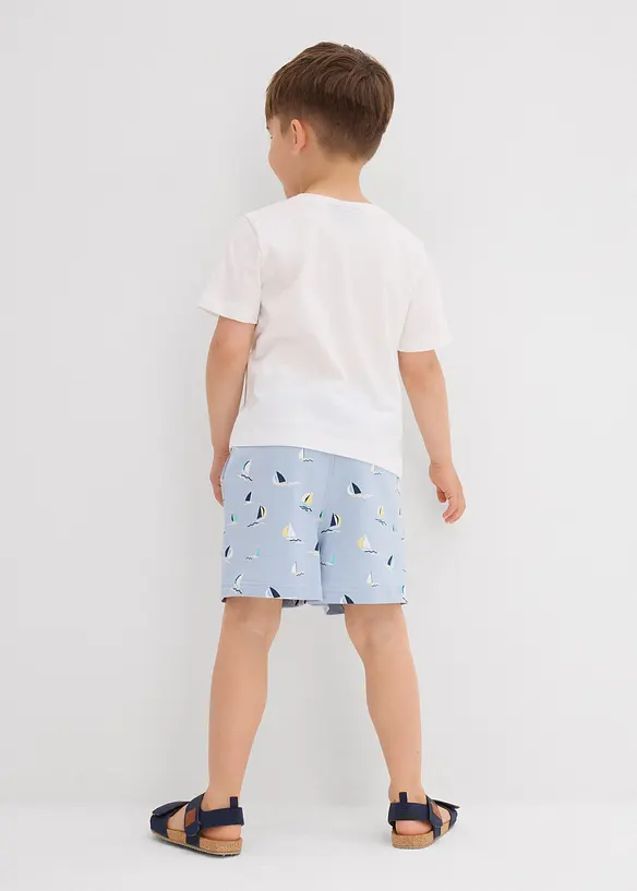 T-shirt en korte broek van biologisch katoen (2-dlg. set), bonprix