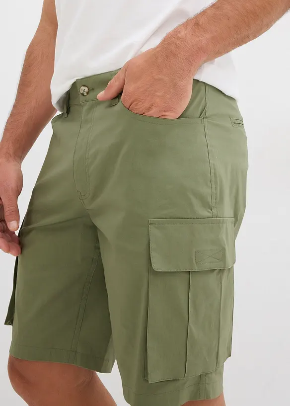 Stretch cargo bermuda (set van 2), regular fit, bonprix