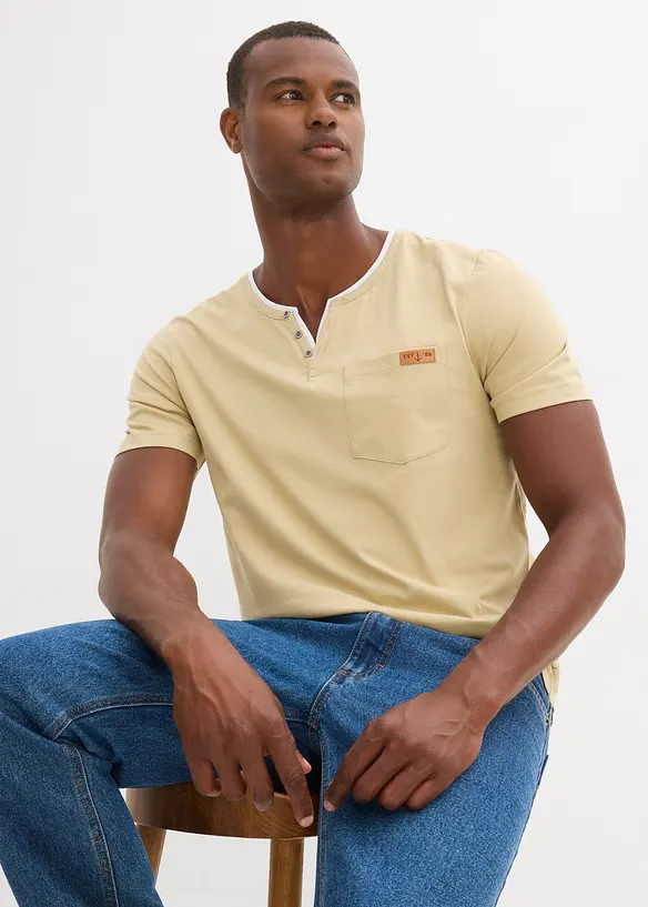 Henley shirt van puur biologisch katoen, bonprix