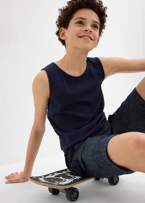 Tanktop met katoen (set van 3), bonprix