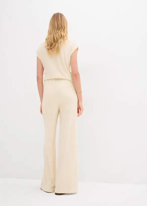 Palazzo broek in gebreide look, bonprix