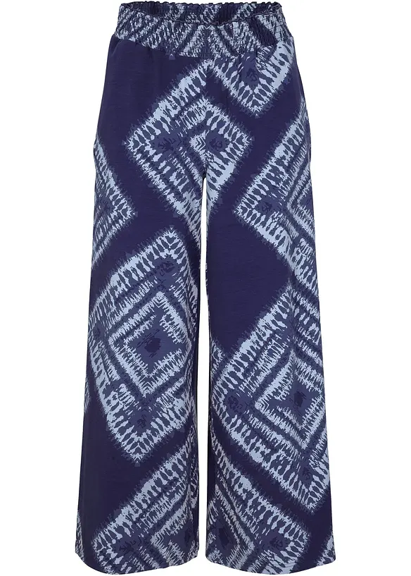 Wijde shirtbroek met gesmokte band, bonprix
