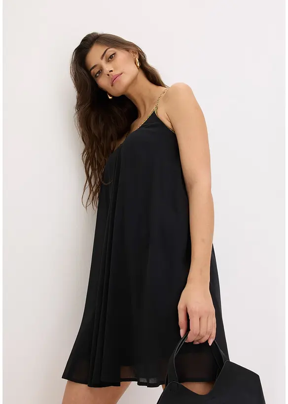 Chiffonjurk met origineel detail op de rug, bonprix