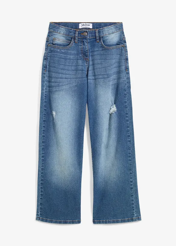 Wide leg jeans mid waist, bonprix