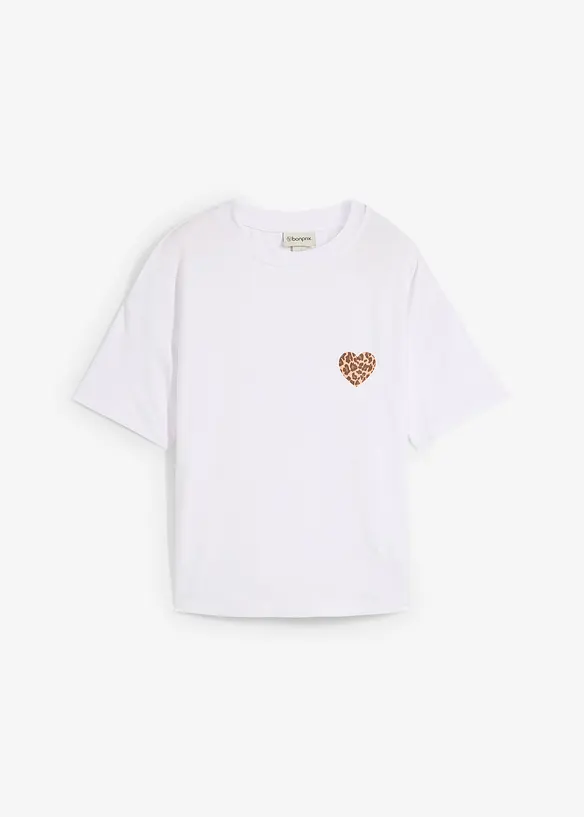 Cropped T-shirt met oversized schouders, bonprix