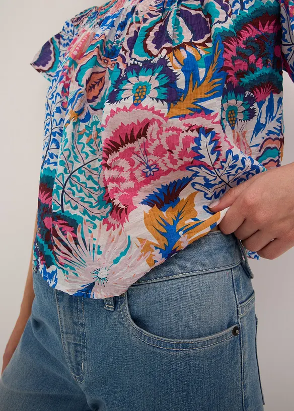 Carmen blouse van een lichte viscosemix, bonprix