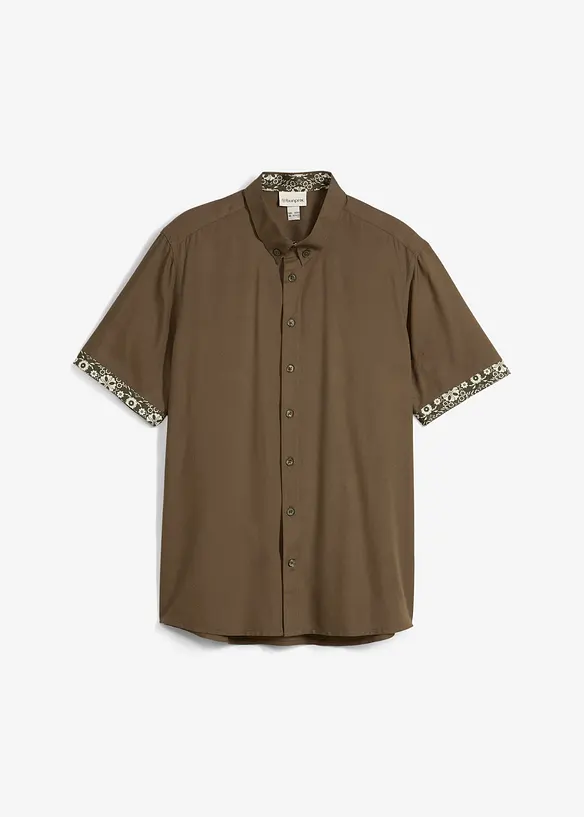 Overhemd met korte mouwen, slim fit, bonprix