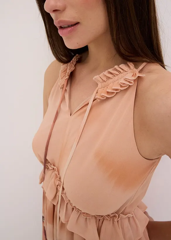 Gedessineerde jurk van chiffon, bonprix