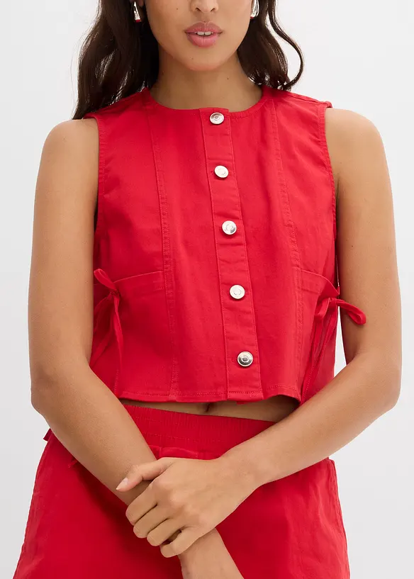 Twill bodywarmer in een elastische katoenmix, bonprix