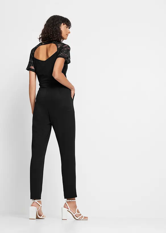 Jumpsuit met kant, bonprix