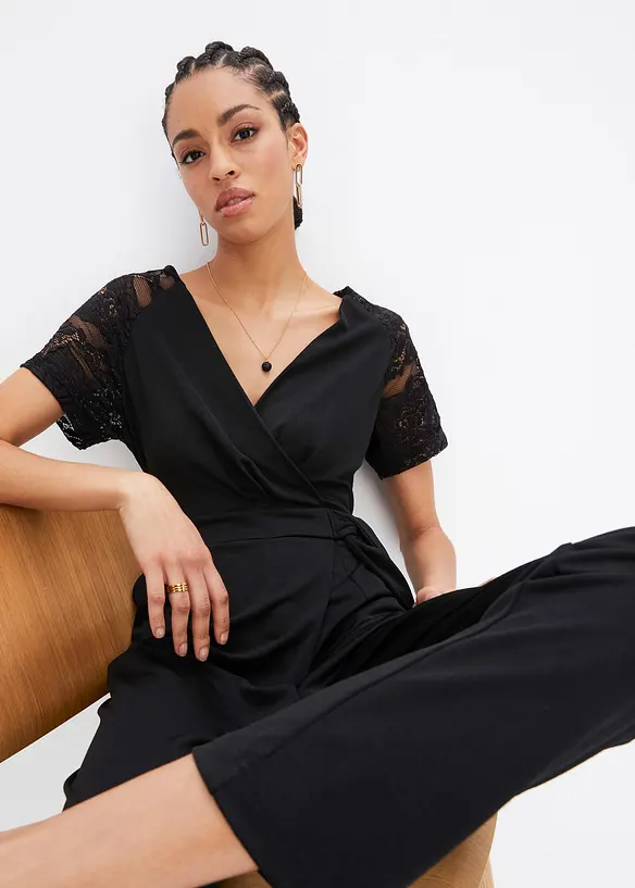 Jumpsuit met kant, bonprix