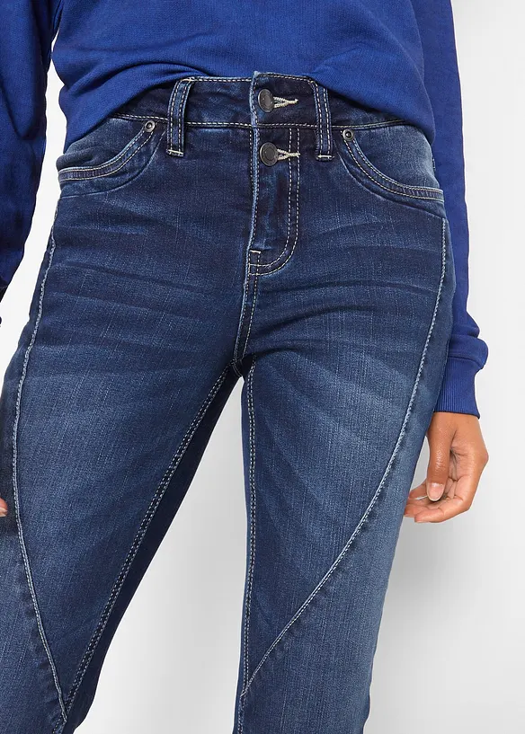 Bootcut stretch jeans, mid waist, bonprix
