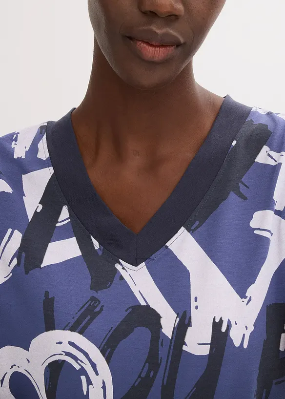 Longshirt met korte mouwen, bonprix