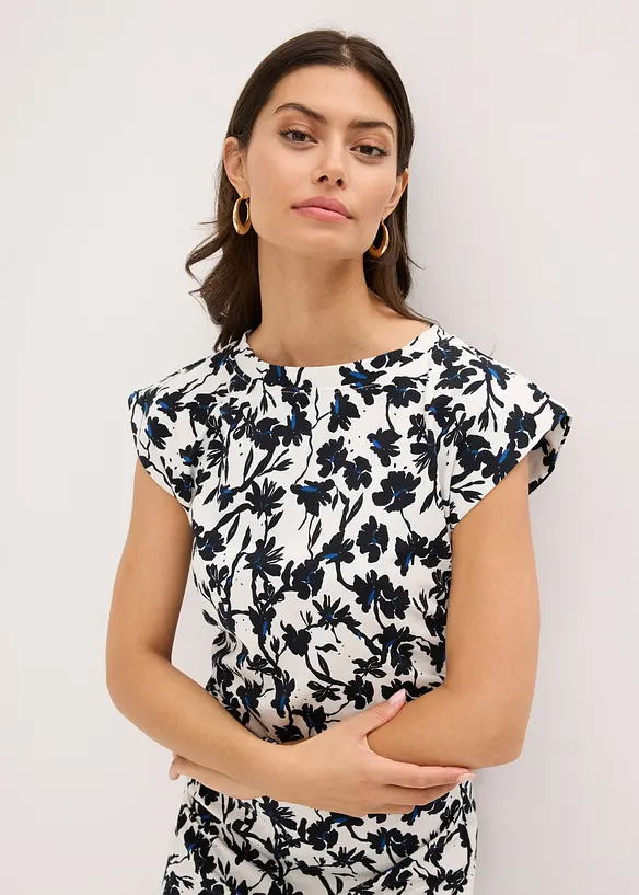 Jurk met plooitjes, bonprix