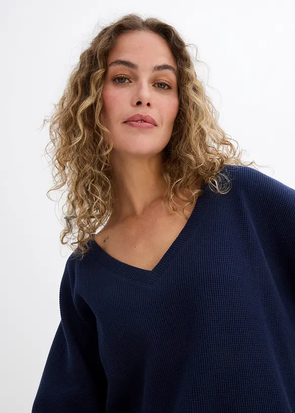 Gestructureerd shirt van katoen, bonprix