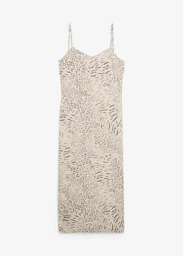Jurk met spaghettibandjes van soepele viscose, bonprix