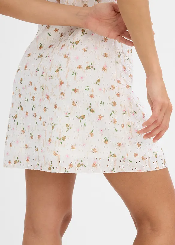 Kanten jurk met bloemmotief, bonprix