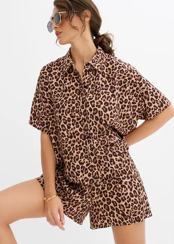 Overhemdblouse van soepele viscose, bonprix