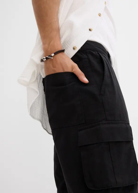 Cargo bermuda met comfortabele band, regular fit, bonprix