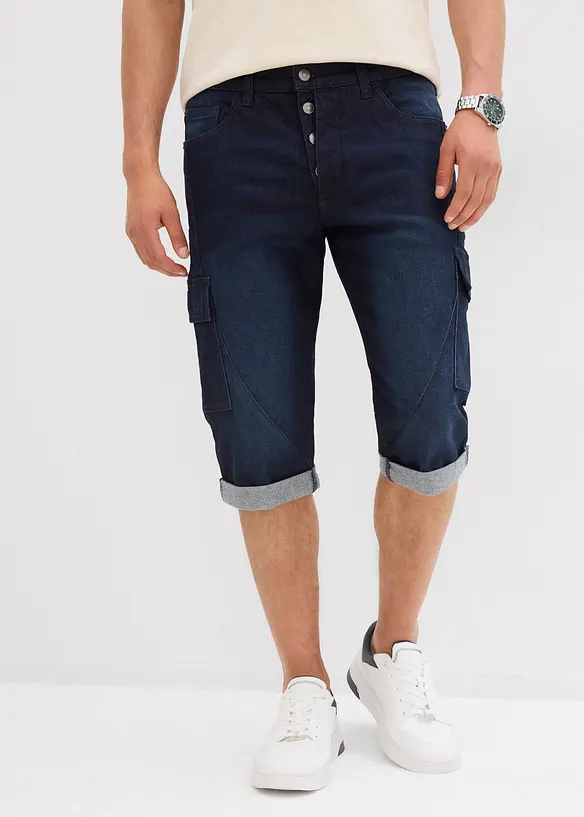 Stretch jeans cargo bermuda, regular fit, bonprix