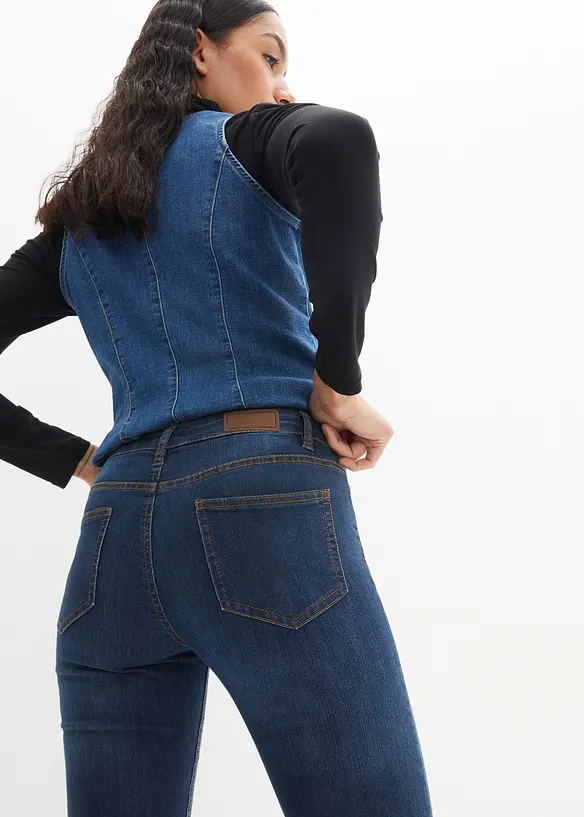 Bootcut stretch jeans, mid waist, bonprix