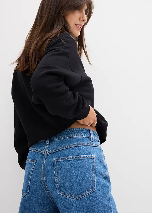 Barrel jeans mid waist, bonprix