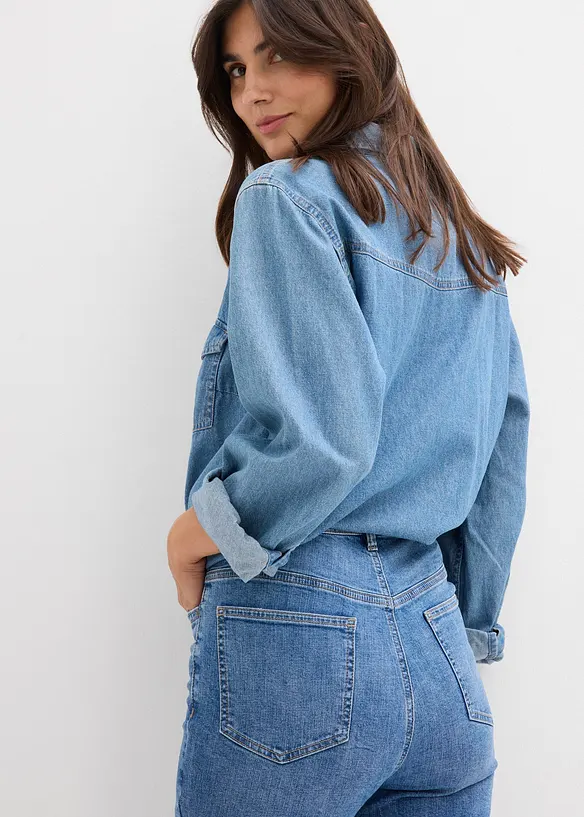Skinny jeans high waist, cropped, bonprix