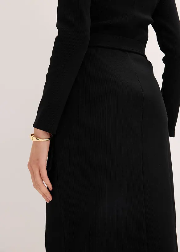 Midi jurk van een elastische katoenmix, bonprix