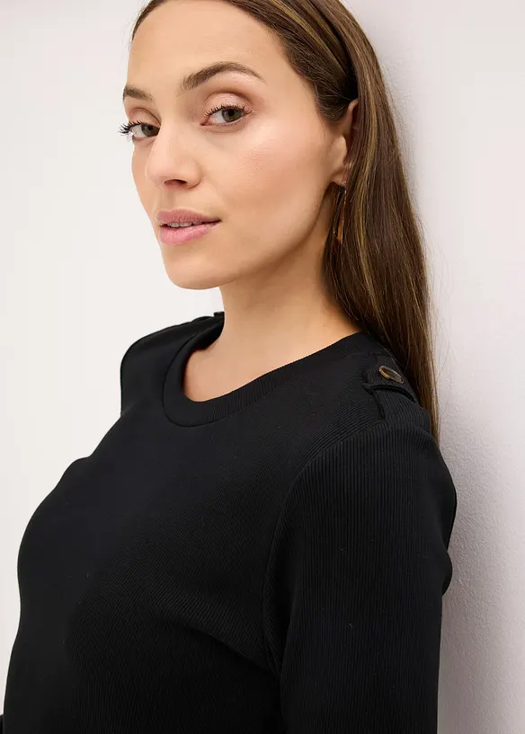 Midi jurk van een elastische katoenmix, bonprix