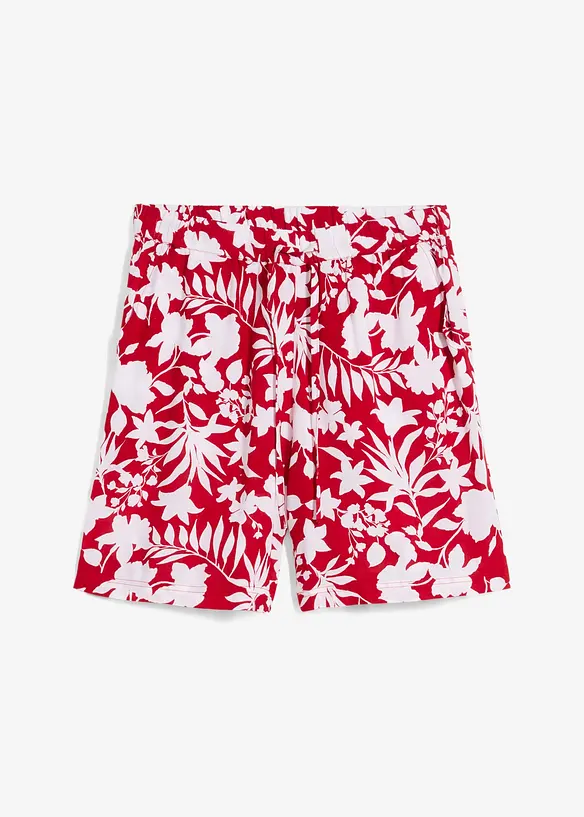 Wijde viscose short met high waist comfortband, bonprix