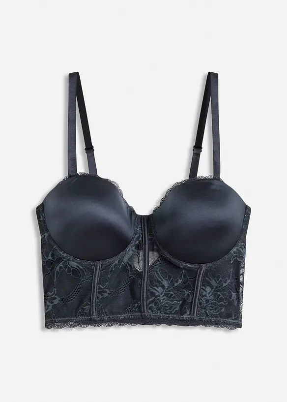 Balconette bh met eyelash-kant en glanseffect, bonprix
